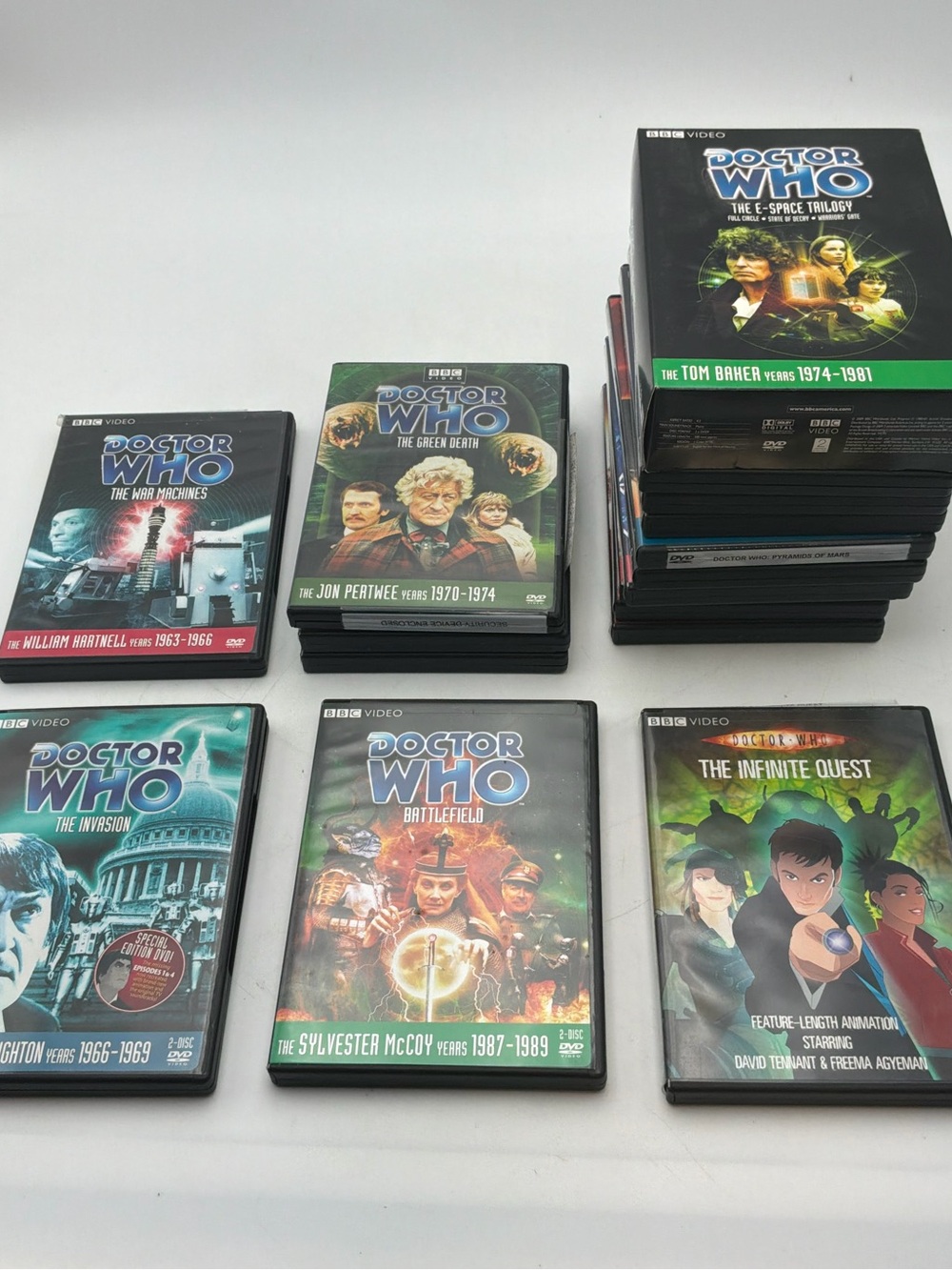 Lot of 19 Used DVD Doctor Who Classic Baker Pertwee Hartnell Troughton McCoy